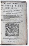 LEMNIUS, LEVINUS.  De habitu et constitutione corporis, quam Graeci krasin, triviales complexionem vocant, libri II.  1596